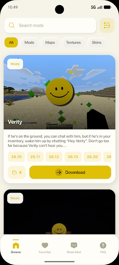 Верити мод для Майнкрафт ПЕ скриншот
